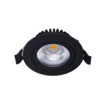 Noxion LED Kantelbaar Slim Spot Zwart 6W 550lm - 930 Warm Wit | Zaagmaat 75mm - IP54 - Beste Kleurweergave 