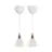 Nordlux Ray 2-Kit Pendelarmatuur Glas Chroom | Geschikt voor 2x E14