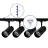 Bright Choice Complete Set 1-Fase Rail 2 Meter Zwart | incl. 4x Spot + GU10 2700K 3W Dimbaar + Eindkap, Voedingsconnector en I-Verbindingsstuk