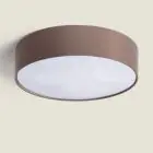 Bright Choice LED Plafondlamp Rond Textiel Bruin | 500mm - Geschikt voor 3x E27 – Max 40W